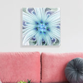 Floral Beauty Abstracte Modern Blue Pastel Flower Canvas Afdruk (Insitu (Woonkamer))