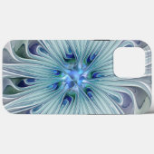 Floral Beauty Abstracte Modern Blue Pastel Flower Case-Mate iPhone Case (Achterkant (horizontaal))
