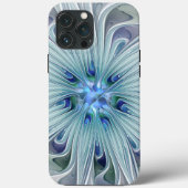 Floral Beauty Abstracte Modern Blue Pastel Flower Case-Mate iPhone Case (Achterkant)