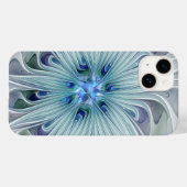 Floral Beauty Abstracte Modern Blue Pastel Flower Case-Mate iPhone Case (Achterkant (horizontaal))