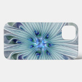 Floral Beauty Abstracte Modern Blue Pastel Flower Case-Mate iPhone Case (Achterkant (horizontaal))