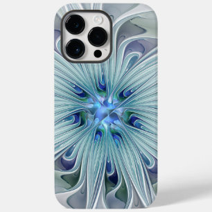 Floral Beauty Abstracte Modern Blue Pastel Flower Case-Mate iPhone 14 Pro Max Hoesje