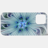 Floral Beauty Abstracte Modern Blue Pastel Flower Case-Mate iPhone Case (Achterkant (horizontaal))