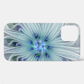 Floral Beauty Abstracte Modern Blue Pastel Flower Case-Mate iPhone Case (Achterkant (horizontaal))