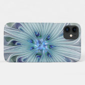 Floral Beauty Abstracte Modern Blue Pastel Flower Case-Mate iPhone Case (Achterkant (horizontaal))