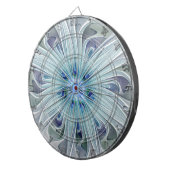 Floral Beauty Abstracte Modern Blue Pastel Flower Dartbord (Voorkant Rechts)