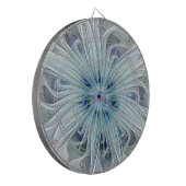 Floral Beauty Abstracte Modern Blue Pastel Flower Dartbord (Voorkant Links)