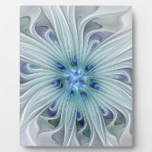 Floral Beauty Abstracte Modern Blue Pastel Flower Fotoplaat (Voorkant)