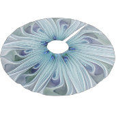 Floral Beauty Abstracte Modern Blue Pastel Flower Kerstboom Rok (Gekanteld)