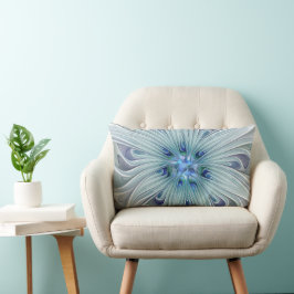 Floral Beauty Abstracte Modern Blue Pastel Flower Kussen