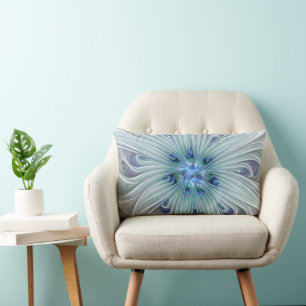 Floral Beauty Abstracte Modern Blue Pastel Flower Kussen