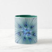Floral Beauty Abstracte Modern Blue Pastel Flower Mok (Midden)