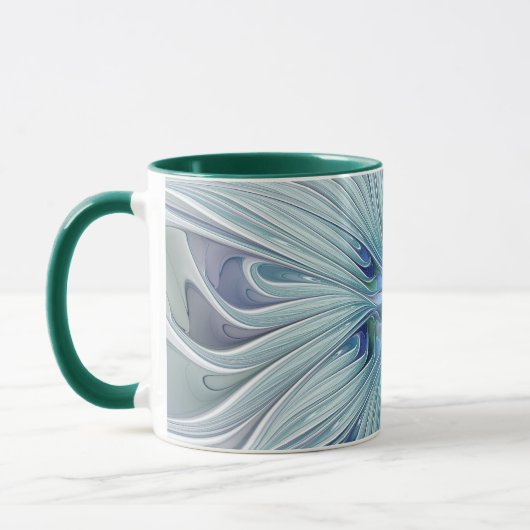 Floral Beauty Abstracte Modern Blue Pastel Flower Mok (Links)