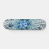 Floral Beauty Abstracte Modern Blue Pastel Flower Persoonlijk Skateboard (Horizontaal)