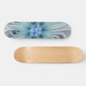 Floral Beauty Abstracte Modern Blue Pastel Flower Persoonlijk Skateboard (Horizontaal)
