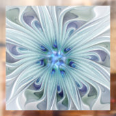 Floral Beauty Abstracte Modern Blue Pastel Flower Raamsticker (Vel 2)