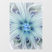 Floral Beauty Abstracte Modern Blue Pastel Flower Raamsticker (Vel)