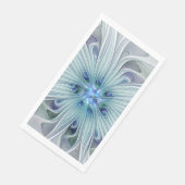 Floral Beauty Abstracte Modern Blue Pastel Flower Servet (Hoek)