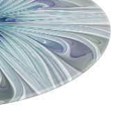 Floral Beauty Abstracte Modern Blue Pastel Flower Snijplank (Hoek)