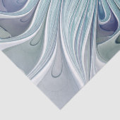 Floral Beauty Abstracte Modern Blue Pastel Flower Tissuepapier (Detail)