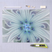 Floral Beauty Abstracte Modern Blue Pastel Flower Tissuepapier (Craft)