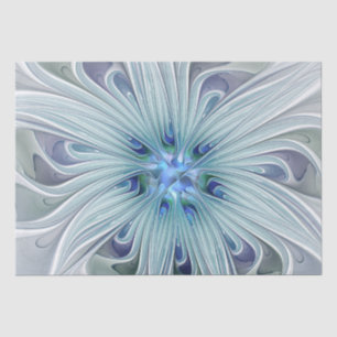 Floral Beauty Abstracte Modern Blue Pastel Flower Tissuepapier