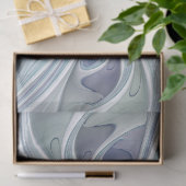 Floral Beauty Abstracte Modern Blue Pastel Flower Tissuepapier (Geschenk)