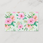 Floral Beauty Consultant Visitekaartje (Achterkant)