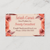 Floral Beauty Consultant Visitekaartje (Voorkant)