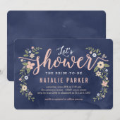 Floral Beauty Editable Color Vrijgezellenfeest Inv Kaart (Voorkant / Achterkant)