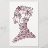 Floral Beauty Girl Salon en Spa Flyer (Achterkant)