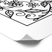 Floral Beauty Je Kleurt Mooi Groot Poster (Hoek)