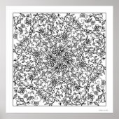 Floral Beauty Je Kleurt Mooi Groot Poster (Voorkant)