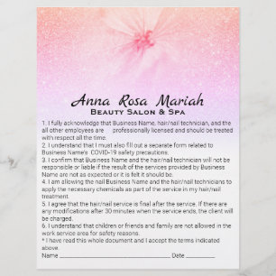 *~* Floral Beauty Liability Waiver Services Flyer