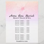 *~* Floral Beauty Liability Waiver Services Flyer (Achterkant)