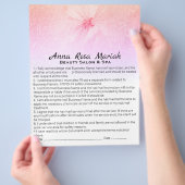 *~* Floral Beauty Liability Waiver Services Flyer (Hand)