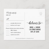 Floral Beauty RSVP Briefkaart bewerkbare kleur (Achterkant)