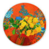 FLORAL BEAUTY STERKE KRACHTKLEUREN KERAMISCHE KNOP (Voorkant)