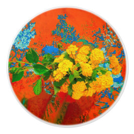 FLORAL BEAUTY STERKE KRACHTKLEUREN KERAMISCHE KNOP