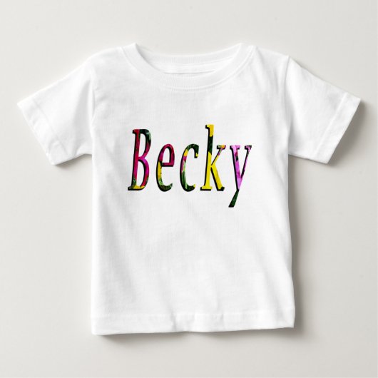 Floral Becky Name Logo, (Voorkant)