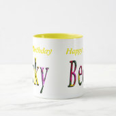 Floral Becky Name Logo, Mok (Midden)