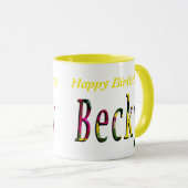 Floral Becky Name Logo, Mok (Voorkant rechts)