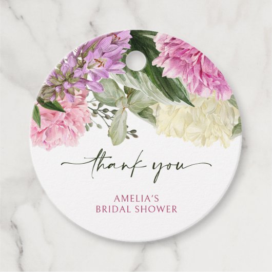 Floral Bedankjes Labels (Voorkant)