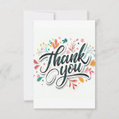 Floral bedankkaart Botanische bedankkaart (Voorkant)