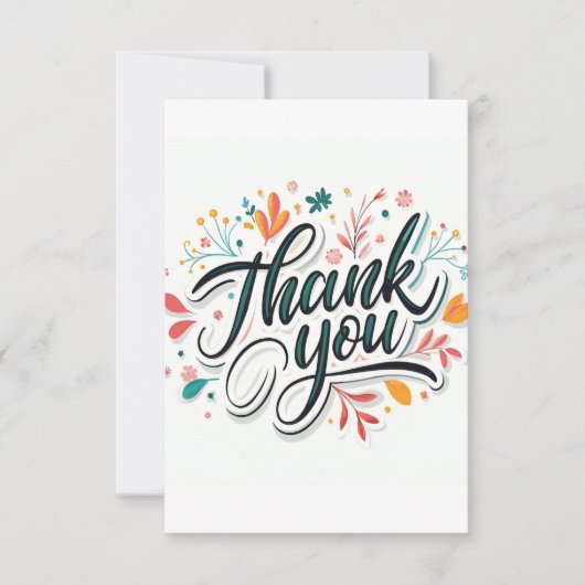 Floral bedankkaart Botanische bedankkaart (Voorkant)