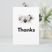 Floral bedankkaart - Flat (blanco aan één kant) (Staand voorkant)