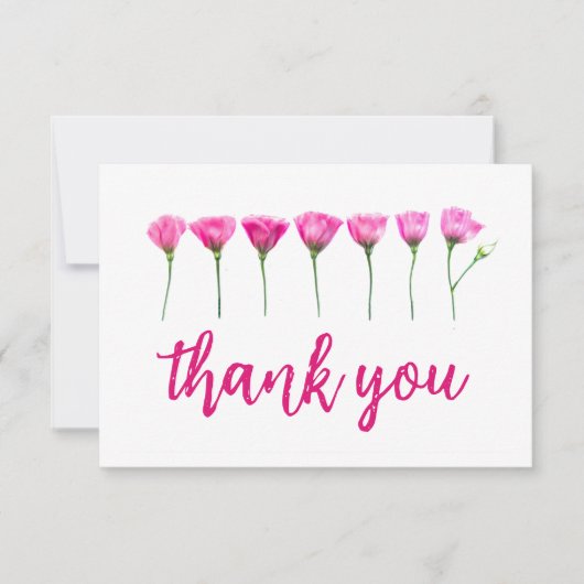 Floral bedankkaart voor leraar bloemen kaart (Voorkant)