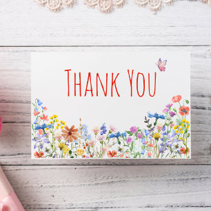 Floral bedankkaart voor leraar bloemen kaart