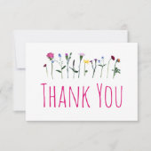 Floral bedankkaart voor leraar bloemen kaart (Voorkant)