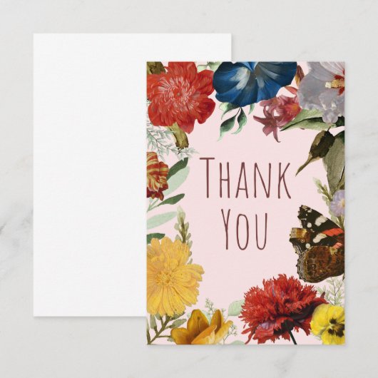 Floral bedankt (Voorkant / Achterkant)